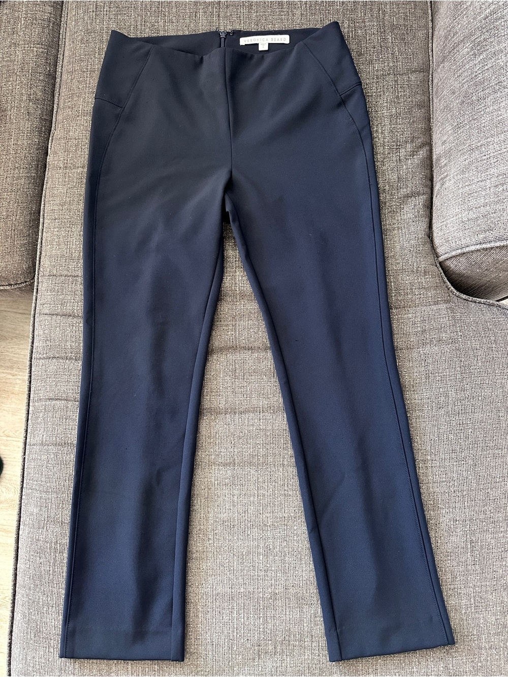 Veronica Beard Navy Stretch Slim Straight Leg Pants Trousers Size 6